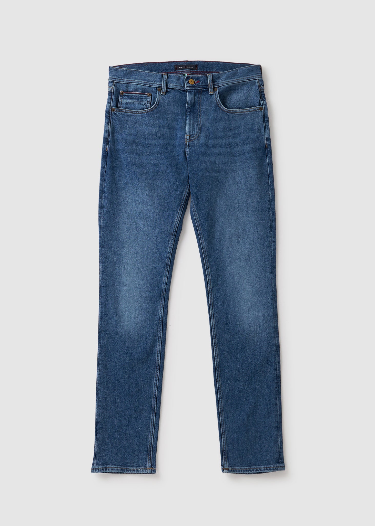 Image of Tommy Hilfiger Mens Straight Denton Boston Jeans In Indigo