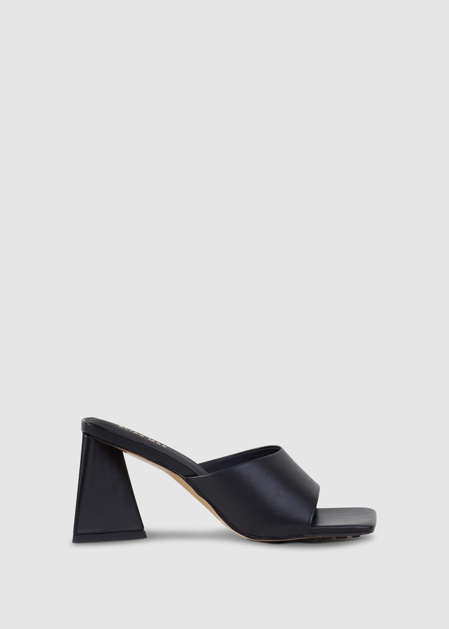 Image of Alias Mae Womens Rian Leather Block Heel Mule In Black