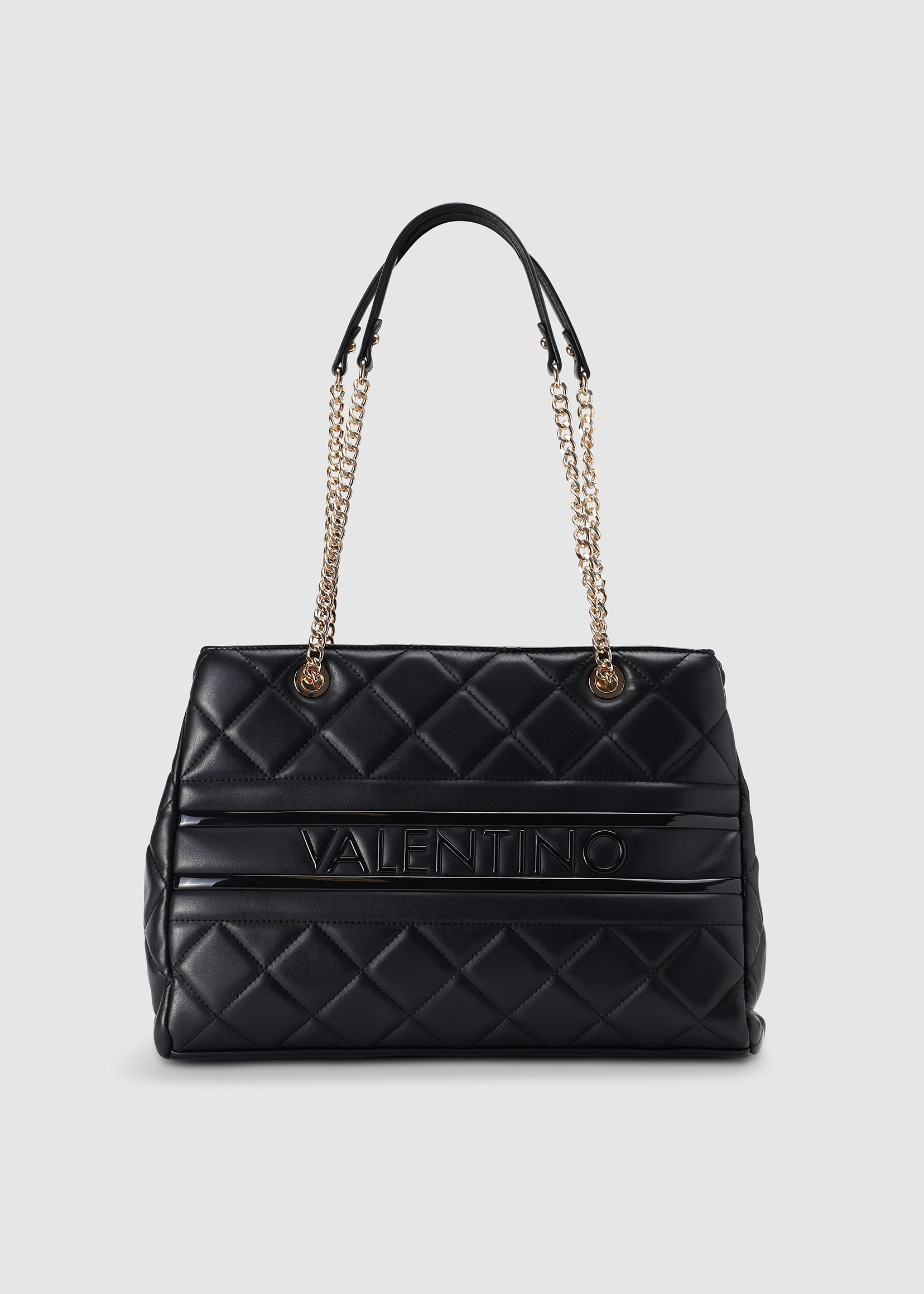 Valentino Bags Ada quilted embossed cross body bag with chain strap in black