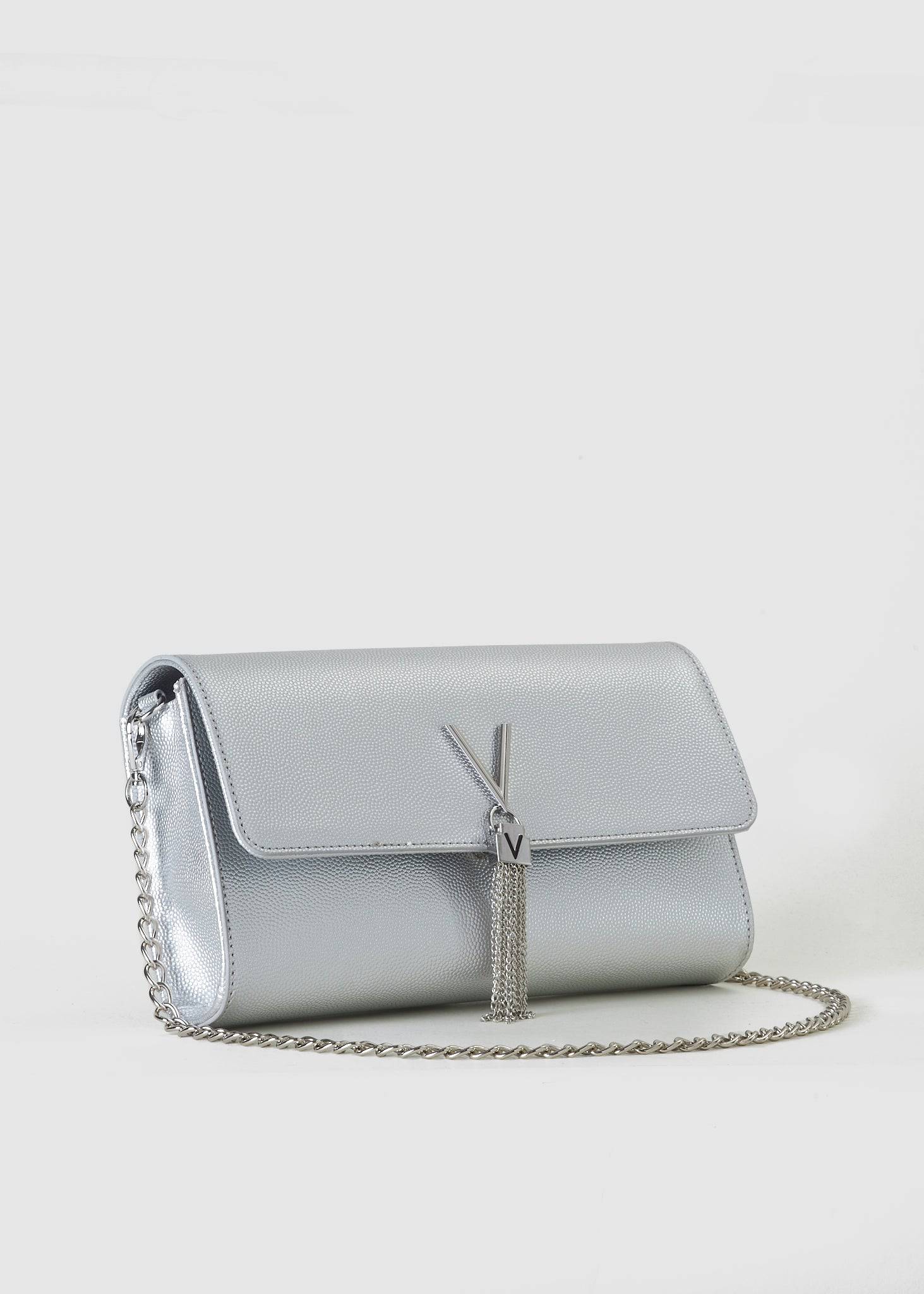 Valentino Bags Womens Divina Small Fold Over Clutch Bag With Chain