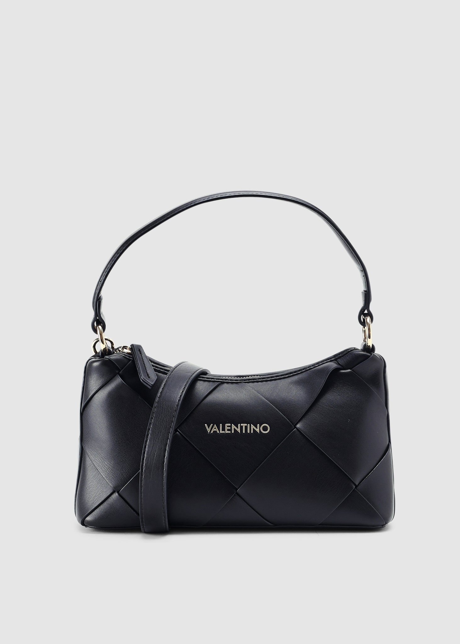 Valentino Bags Womens Ibiza Woven Handbag With Logo Strap
