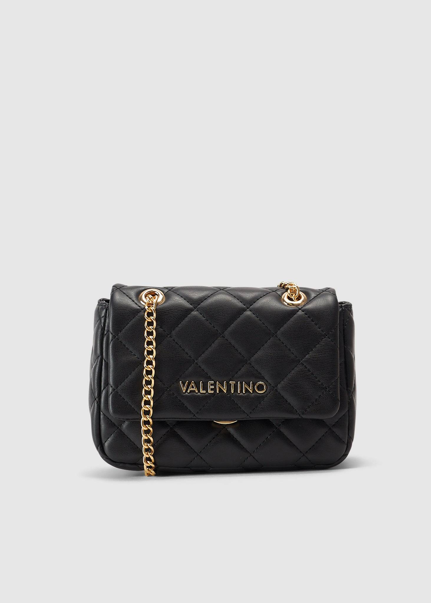 Image of Valentino Bags Womens Ocarina Medium Quilted Shoulder Bag In Nero