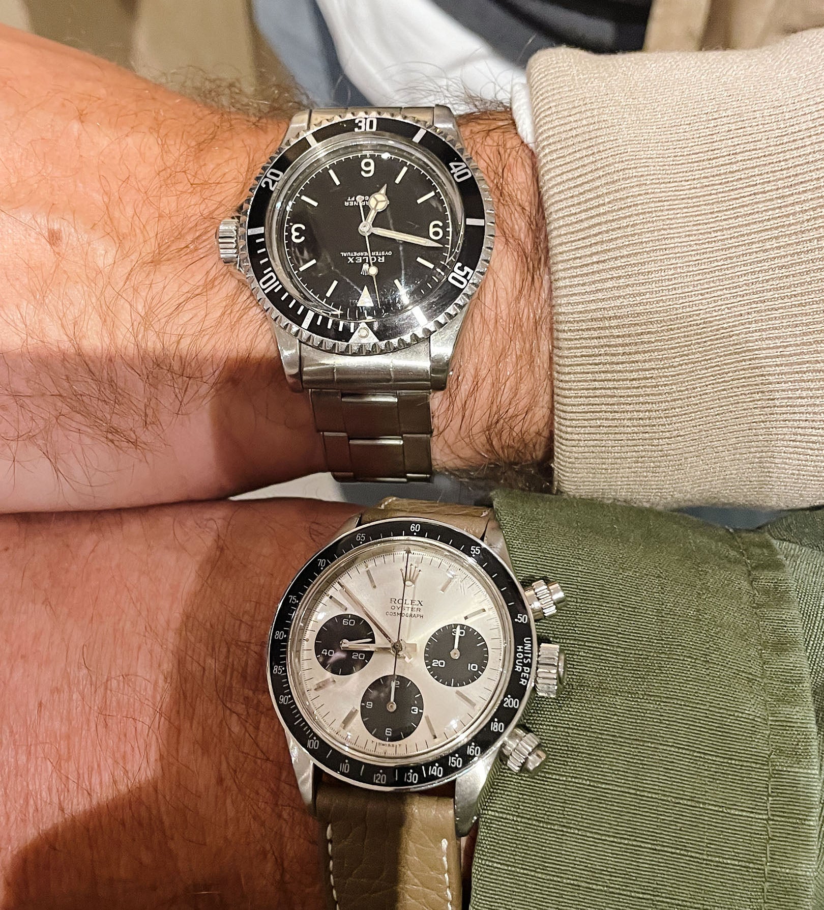 Rolex 6263 Daytona and Rolex 5512 3-6-9 Dial Gilt Submariner at Rolliefest 2023