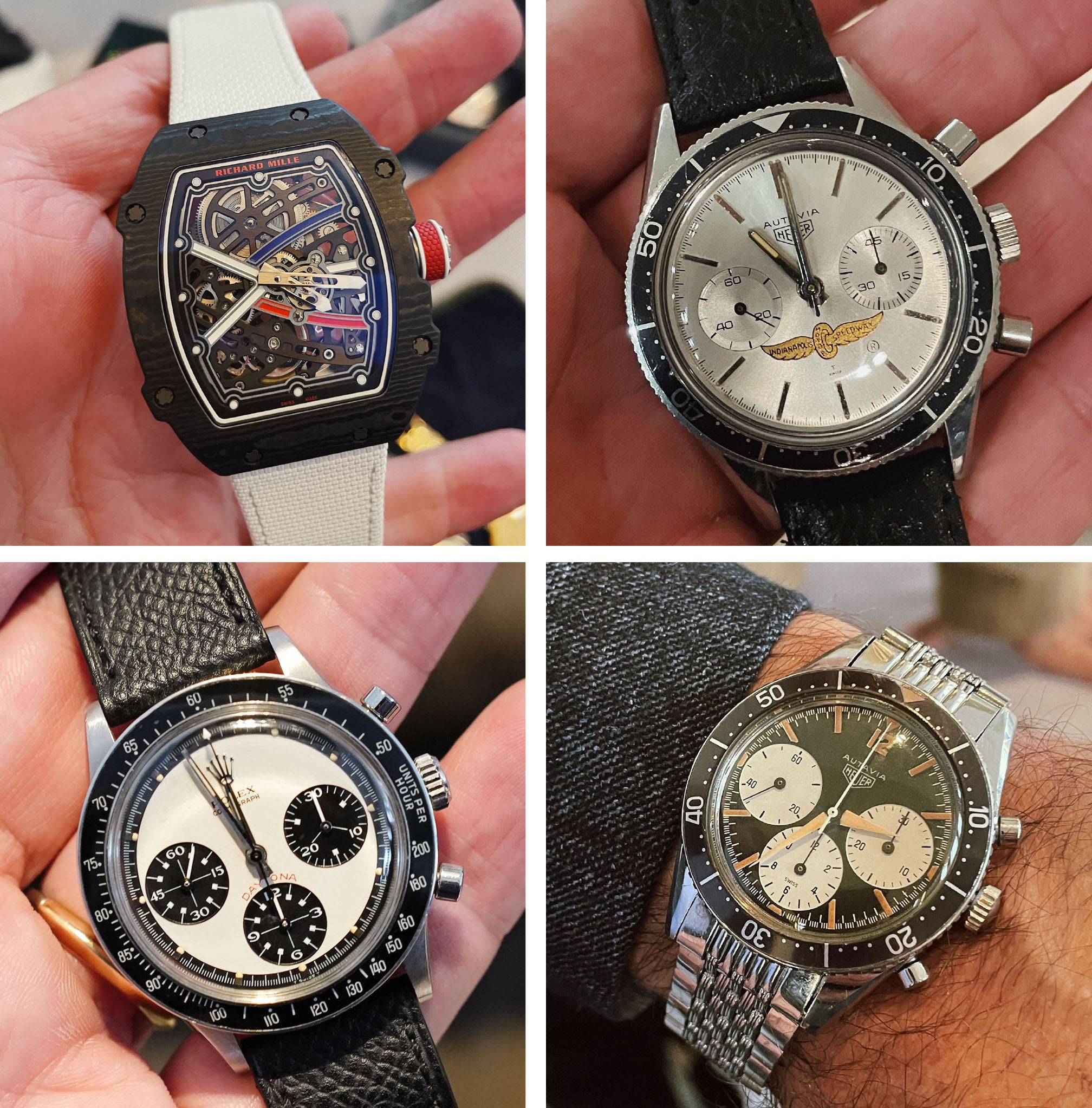 Richard Mille, Heuer Autavia, Rolex 6241 Newman, Rolex 6262 Newman Daytona