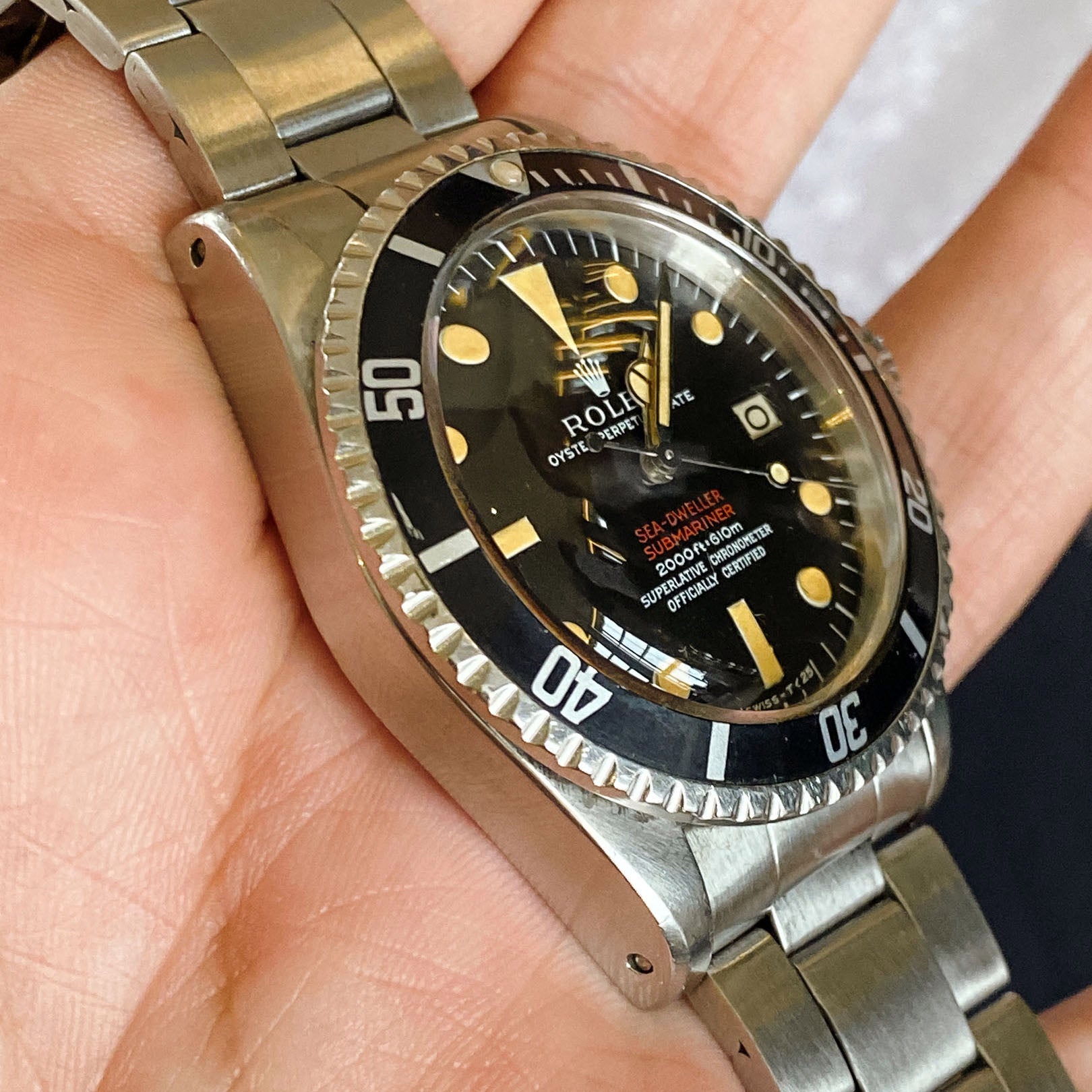 A extremely rare Prototype Rolex 1665 DRSD Seadweller Patent Pending