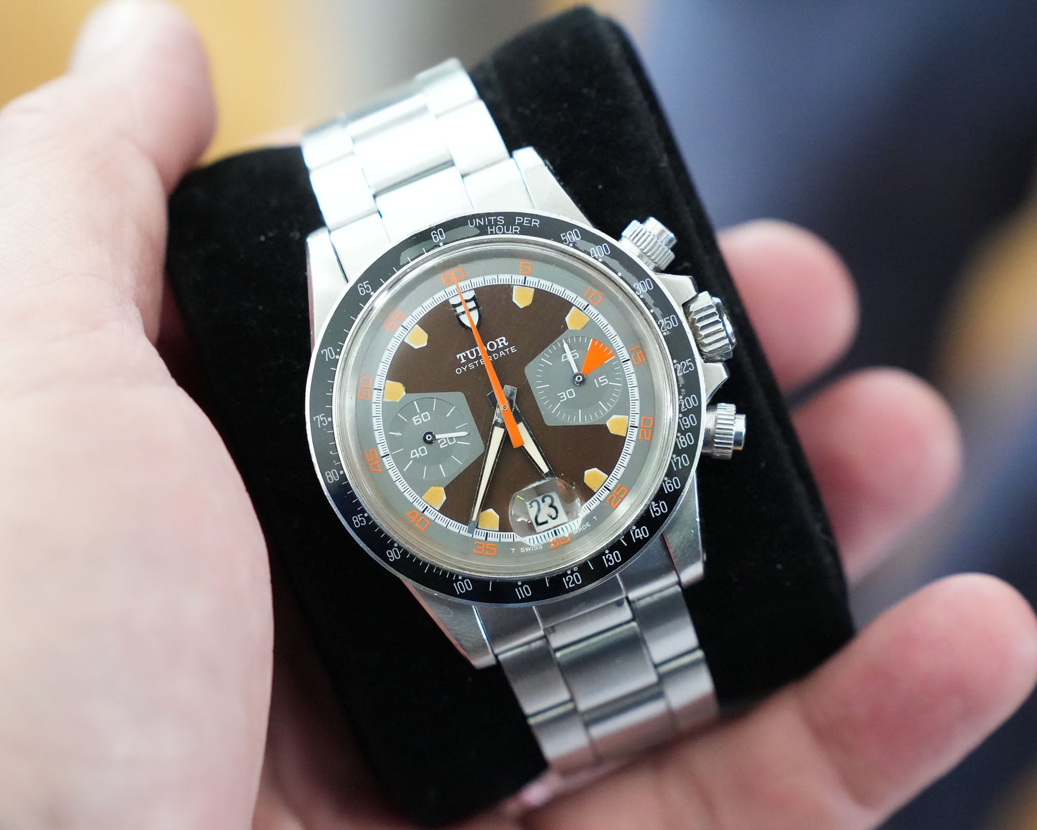 Tudor 7032 Tropical Dial Chronograph at Rolliefest 2023 in New York