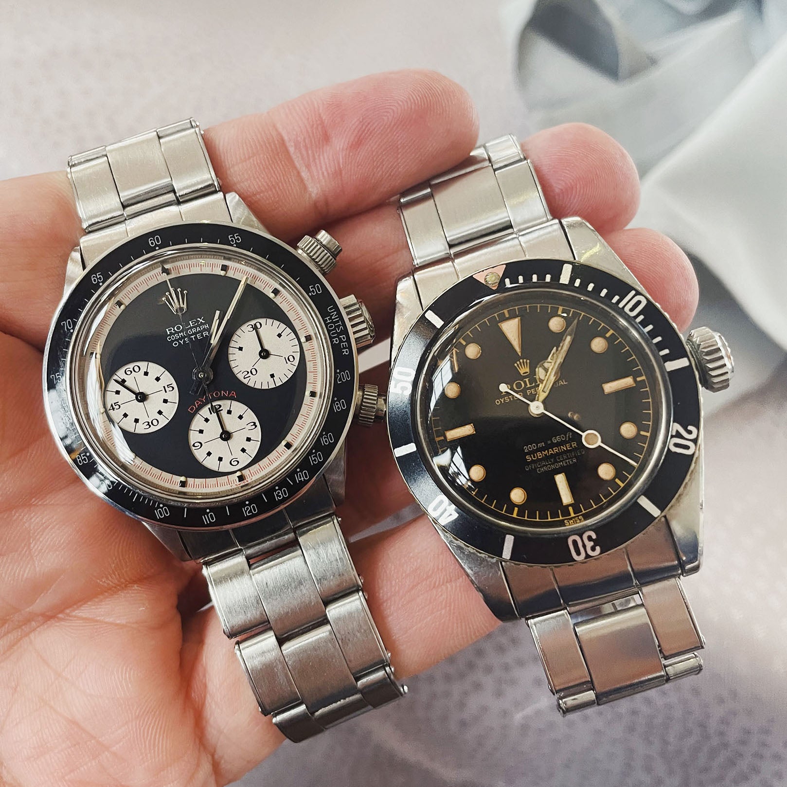 Rolex 6263 RCO Black Dial Newman Daytona and Rolex 6538 4-liner Big Crown at Rolliefest 2023