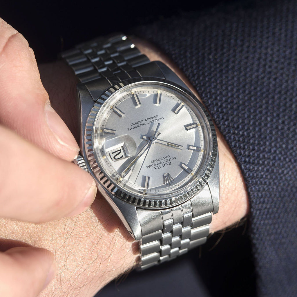 Rolex Datejust Steel and Gold 1601 Silver Dial