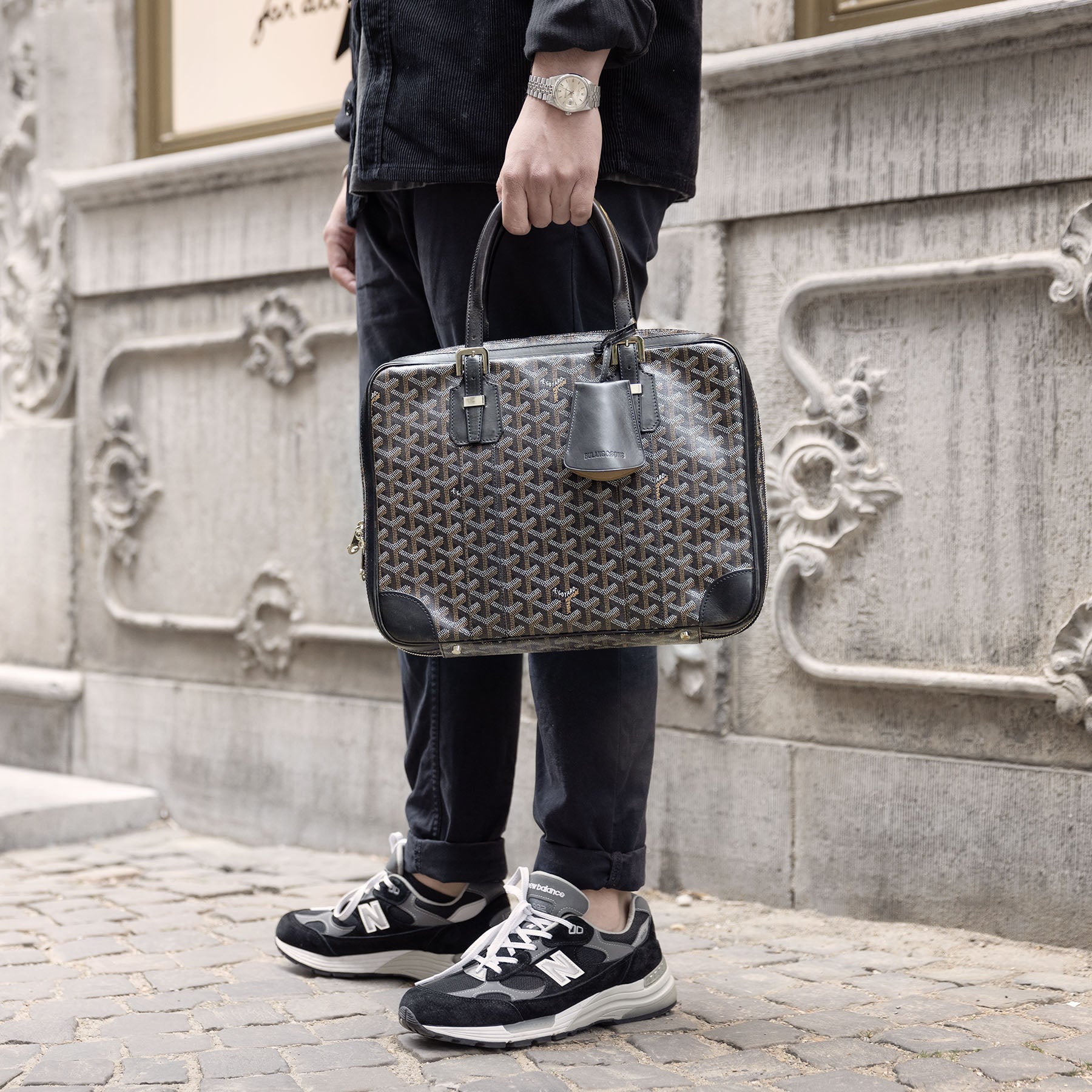 Grey Goyard Ambassade  Bags, Briefcase for men, Leather