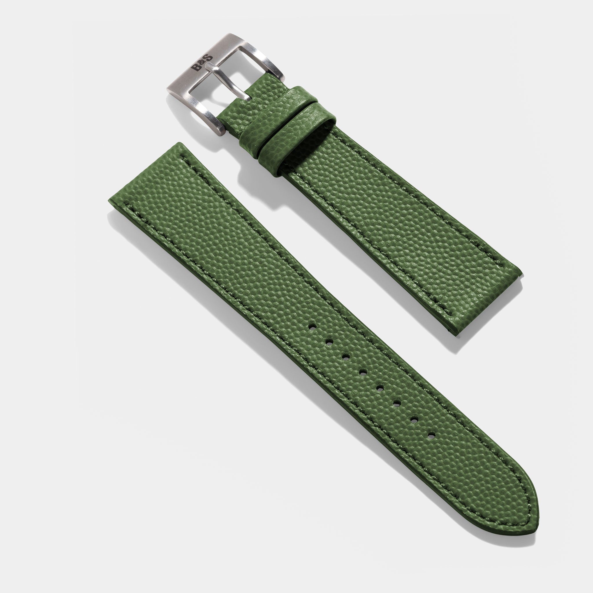 Everest Curved End Green Rubber Strap With Tang Buckle - ONLY For Mode