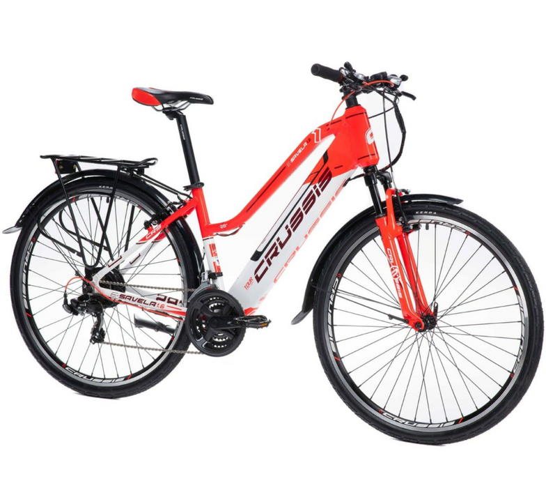 Crussis e-Savela 1.6 Ladies Trekking Electric Bike, 28" Wheel, 13Ah - White/Red