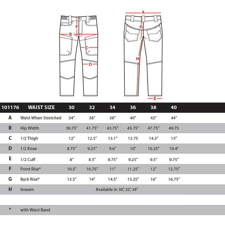 Size Chart 101176 - Condor Odyssey Pants Gen II – Condor Elite, Inc