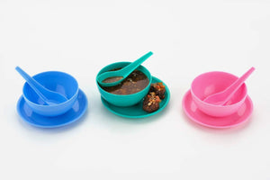 2184 Multipurpose Snack Set 3 pcs - Spoon, Bowl and Dish - DeoDap