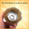 0194 Wire Wheel Cup Brush (Gold) - DeoDap