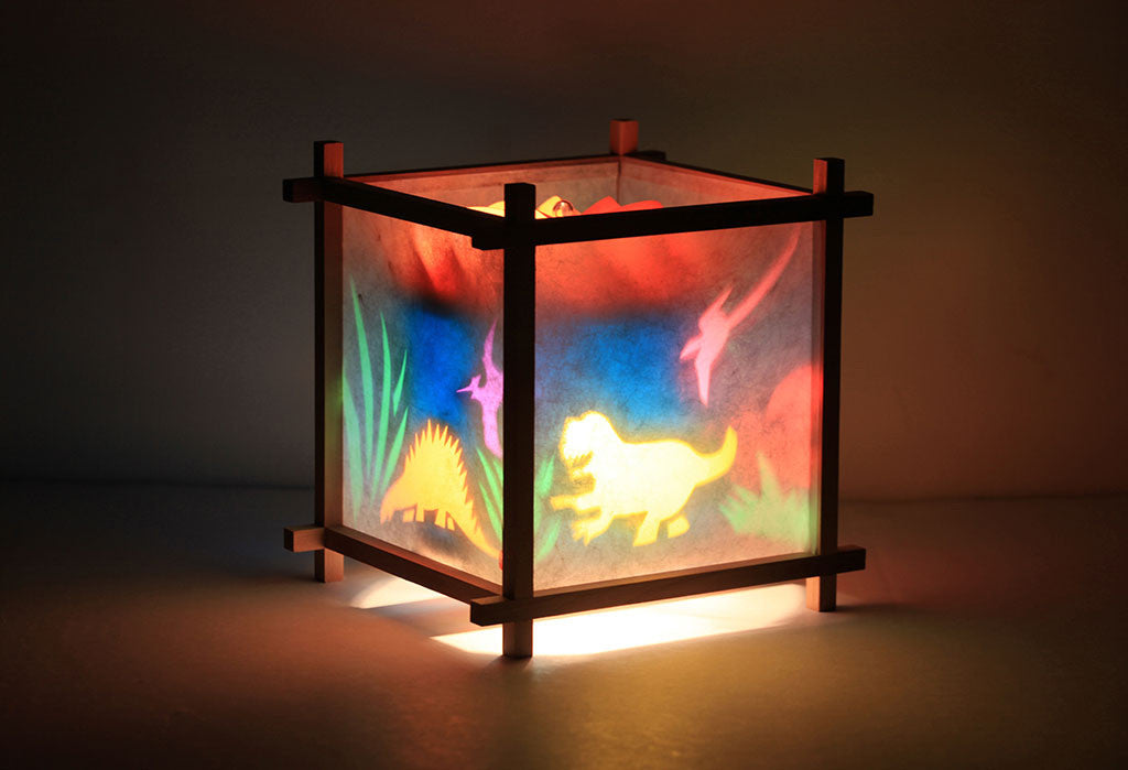 Dinosaurs Rotating Kids Nightstand Lamp 