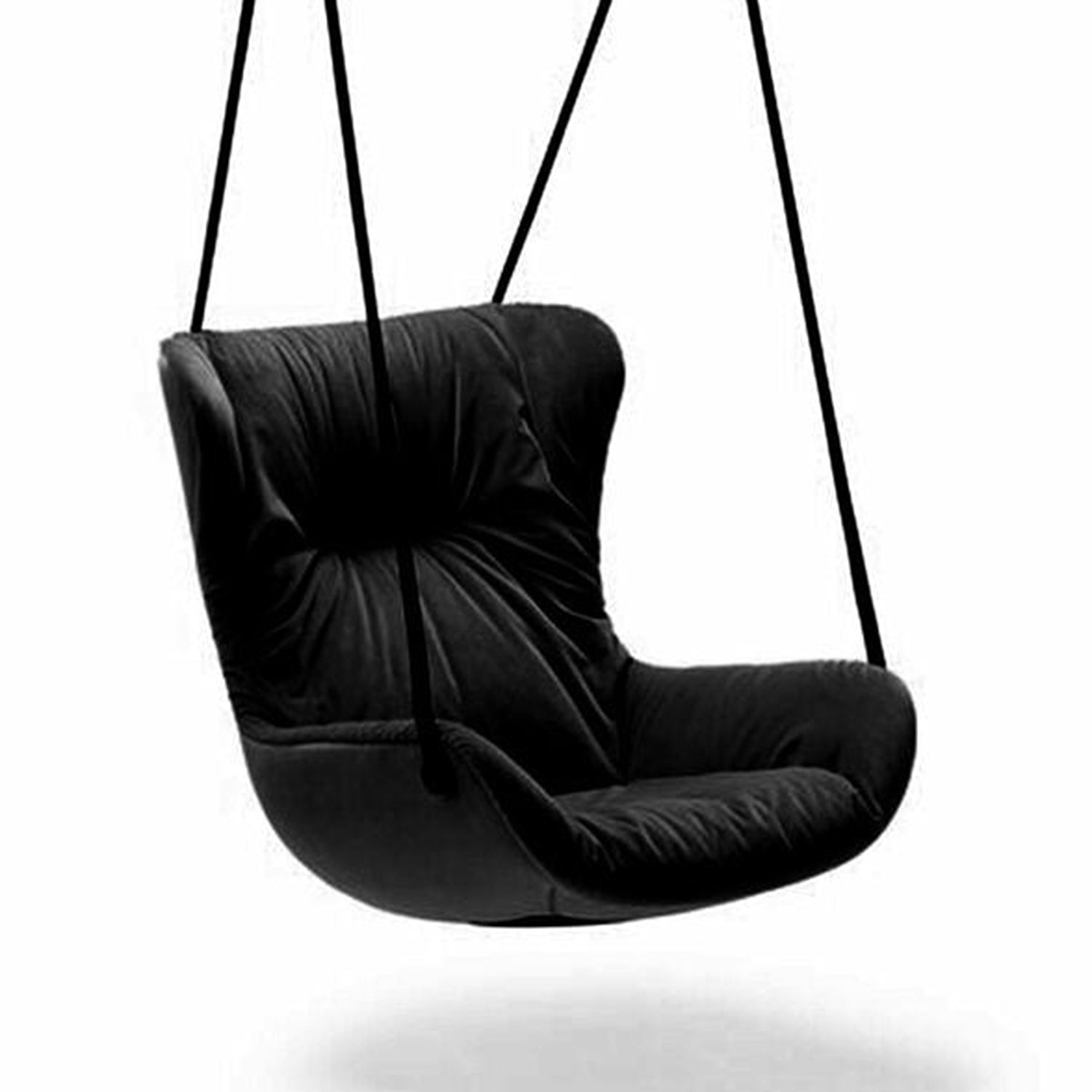 freifrau | leya wingback swing seat | black leather