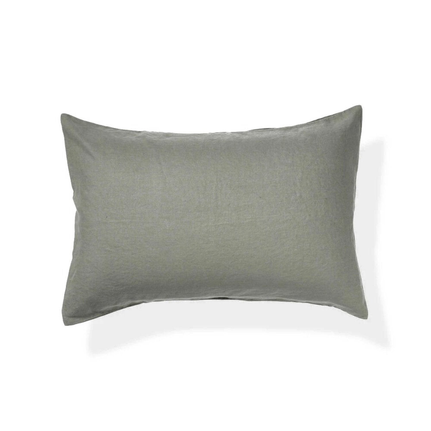 in bed | linen pillowcase pair | khaki - 3DC