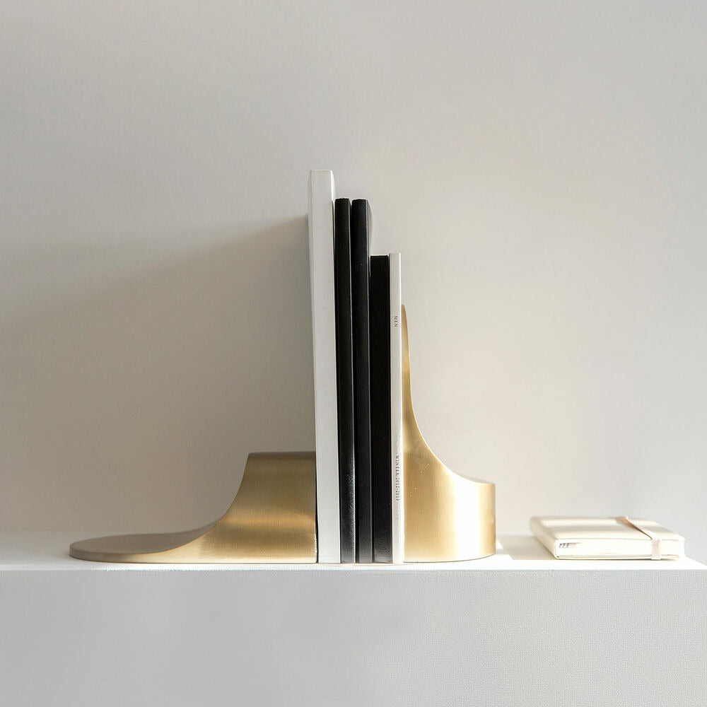 xlboom | emoji bookend set | brass