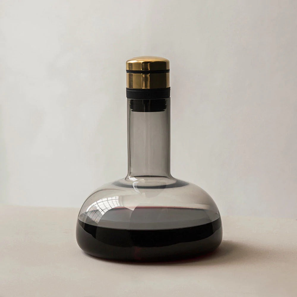 menu | wine breather carafe | smoke + brass