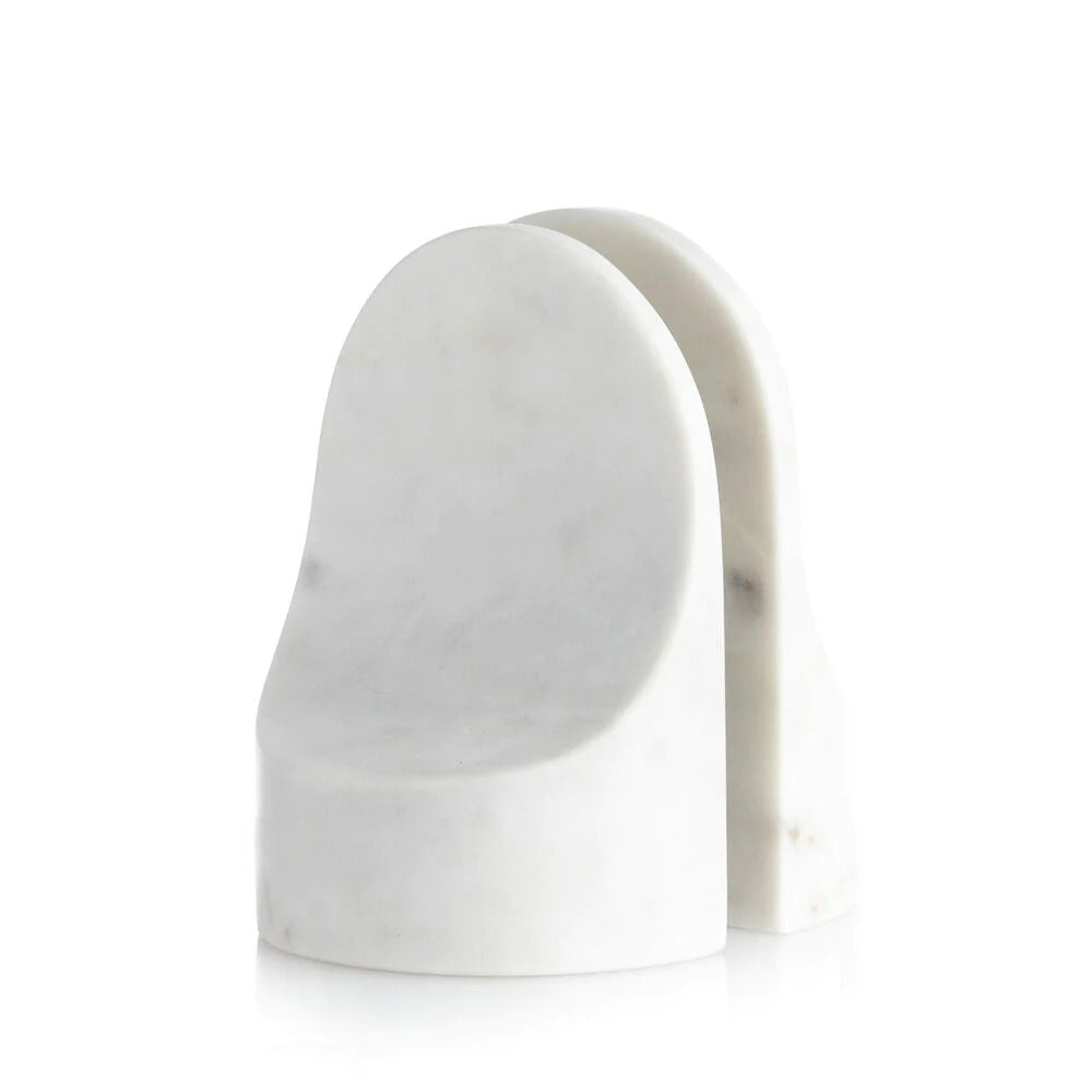 xlboom | emoji bookend set | white marble