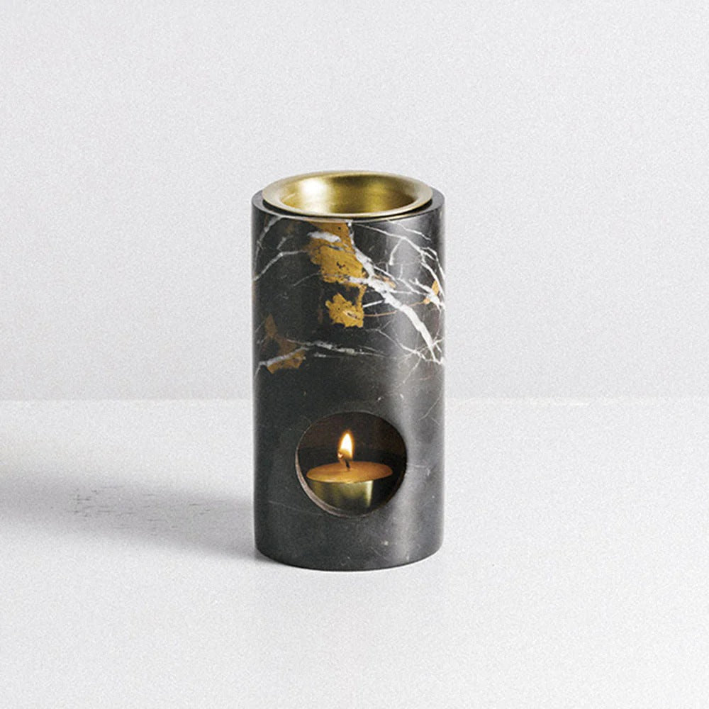 addition studio | synergy oil burner | black marble addition studio | synergy oil burner | black marble