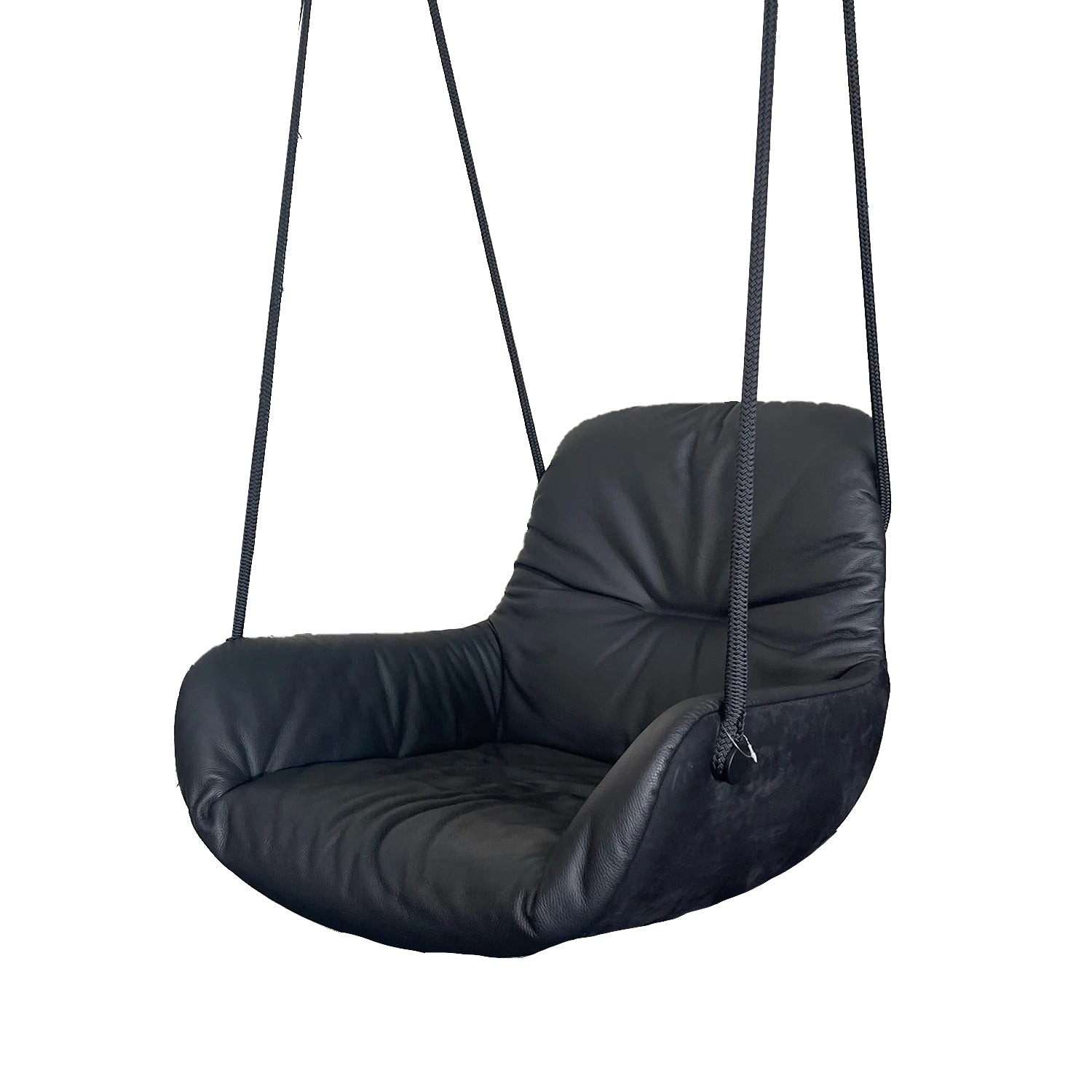 freifrau | leya lounge swing seat | black leather