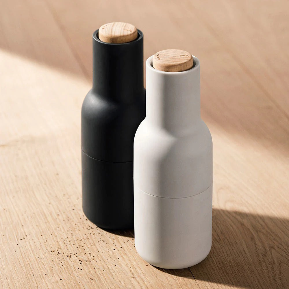 menu | bottle grinder set | ash carbon + beech lid