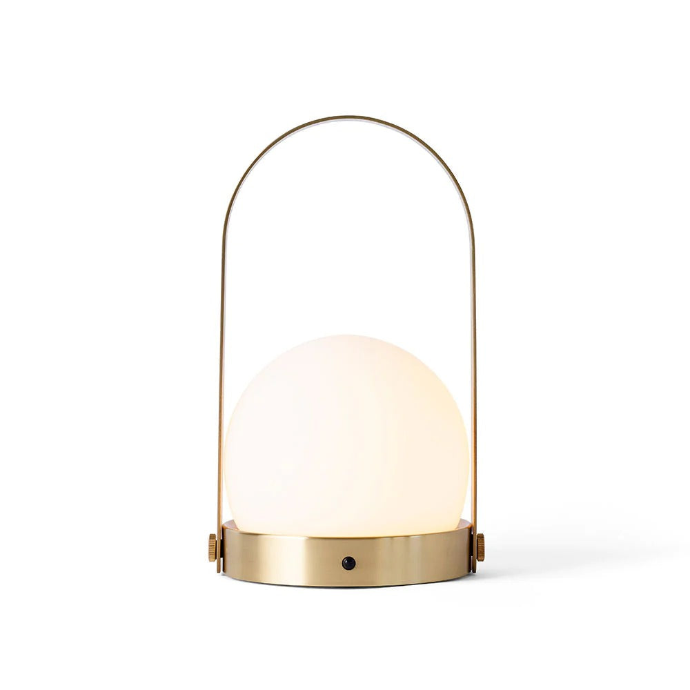 menu | carrie portable table lamp | brass