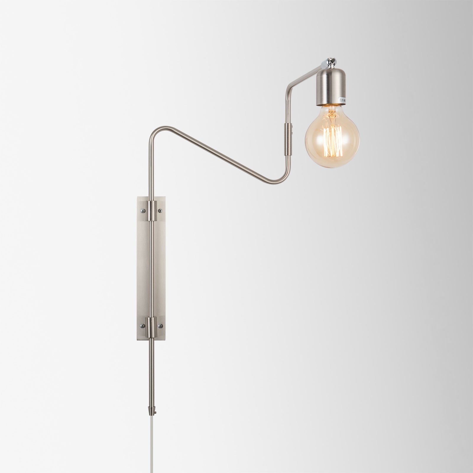 silver plug in wall sconce