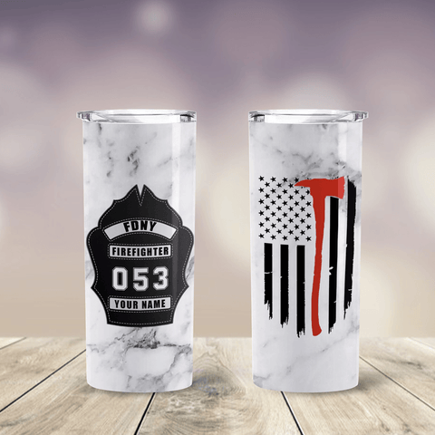 Police Badge Laser Etched Tumbler — Maddie & Co.