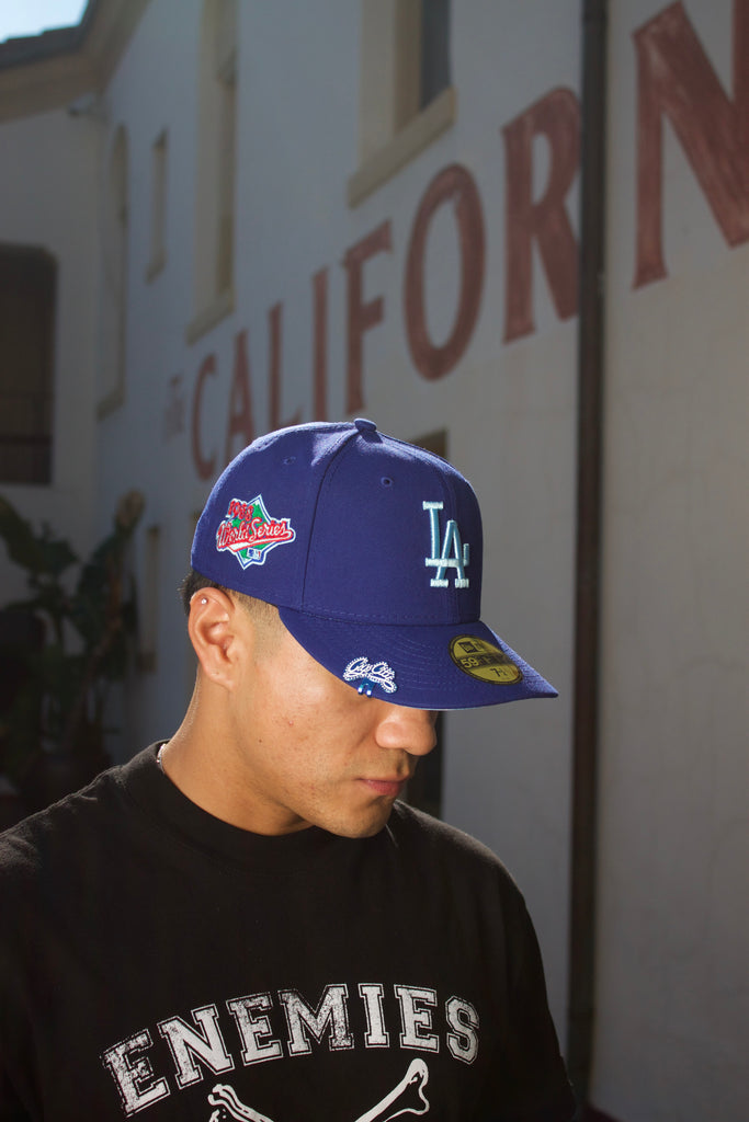 NEW ERA EXCLUSIVE 59FIFTY BLUE LOS ANGELES DODGERS W/ 1988 WORLD SERIES PATCH (CLOUD UV) VERY LIMITED *BLIP NOT INCLUDED