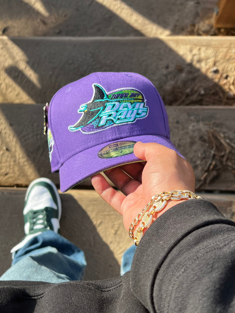 Tampa Bay Rays New Era 1998 Devil Rays Inaugural Season Chrome Alternate  Undervisor 59FIFTY Fitted Hat - Cream