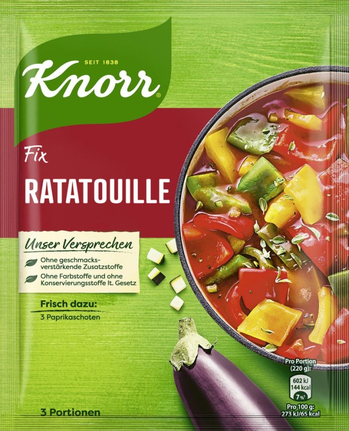 Knorr Fix para Ratatouille 40g /  NETO. peso – Marcas de Alemania