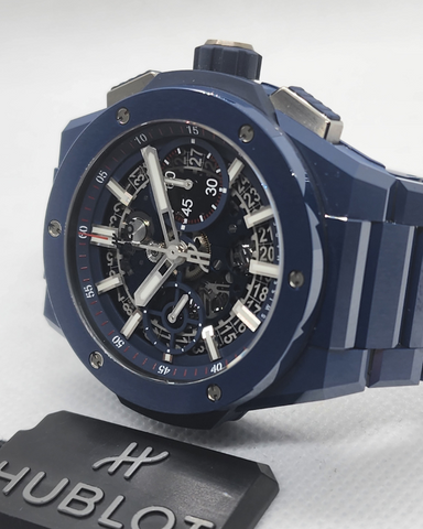 2022 Hublot Big Bang Integral Blue Ceramic Skeleton Dial (451.EX