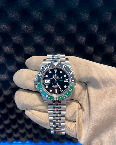 Rolex GMT-Master II "Sprite" Jubilee Bracelet Black Dial – Grailzee