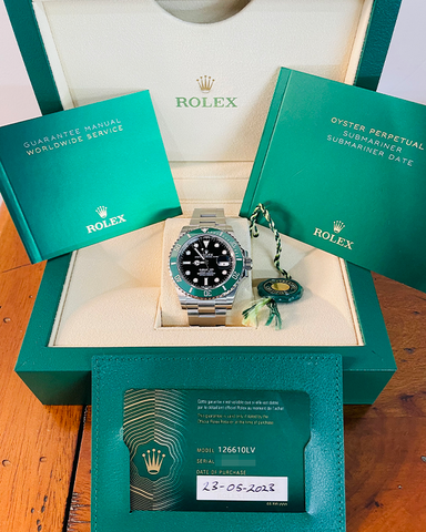 NIB 2023 Rolex Ref. 126610LV Submariner, MK2, Oct 2023