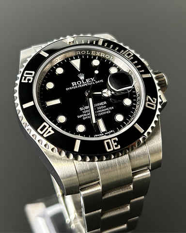 40mm Black Rolex Submariner with Box and Papers