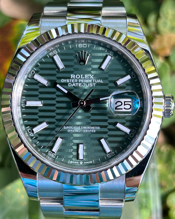 2022 Rolex Datejust 41mm Green Motif Oyster Bracelet New Release 12633