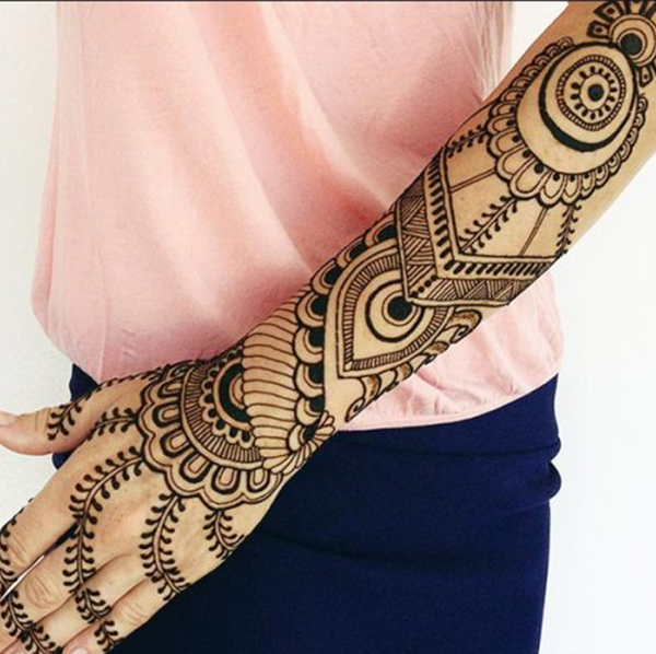 tribal theme simple mehndi AOS