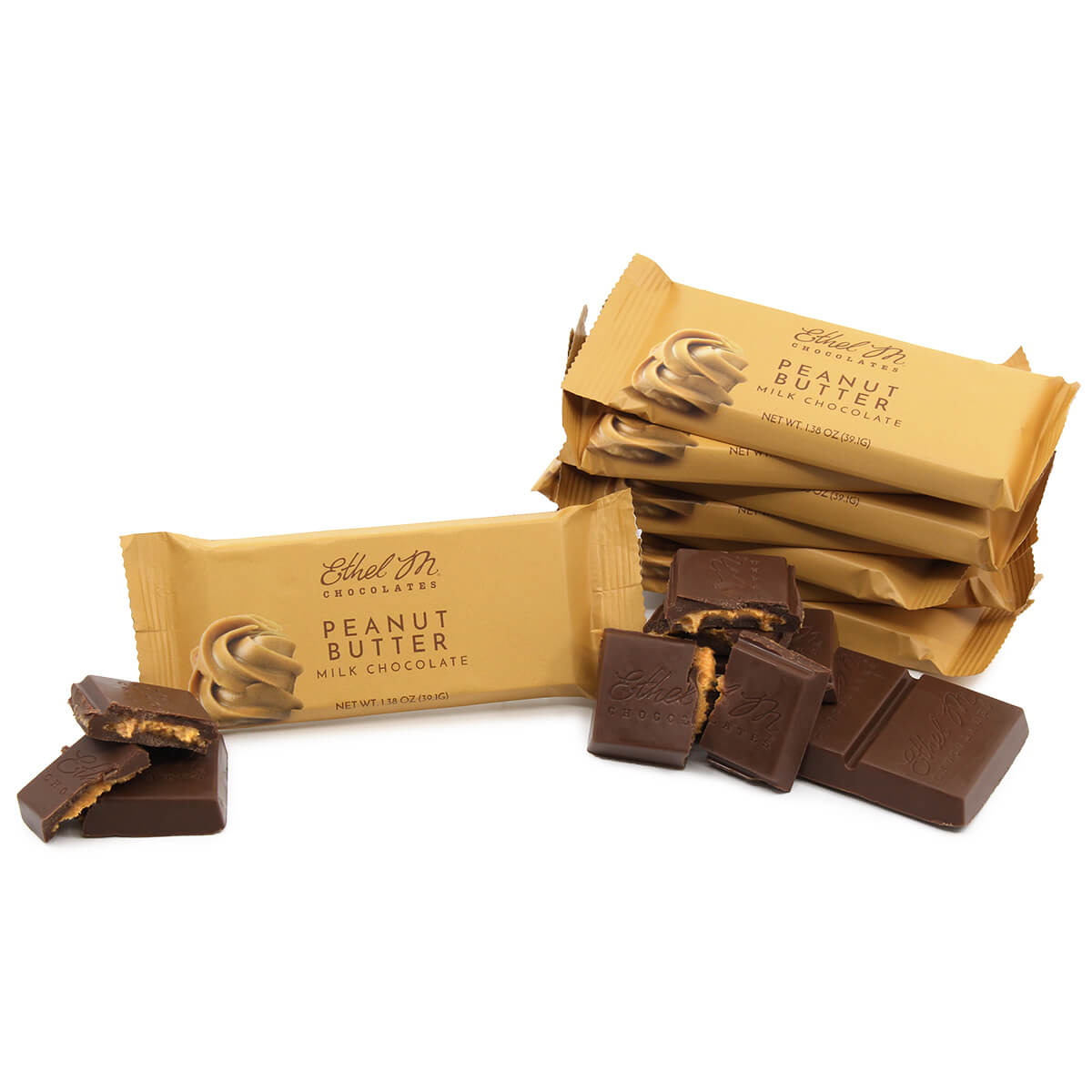 Milk Chocolate Peanut Butter Bars| Ethel M Chocolates