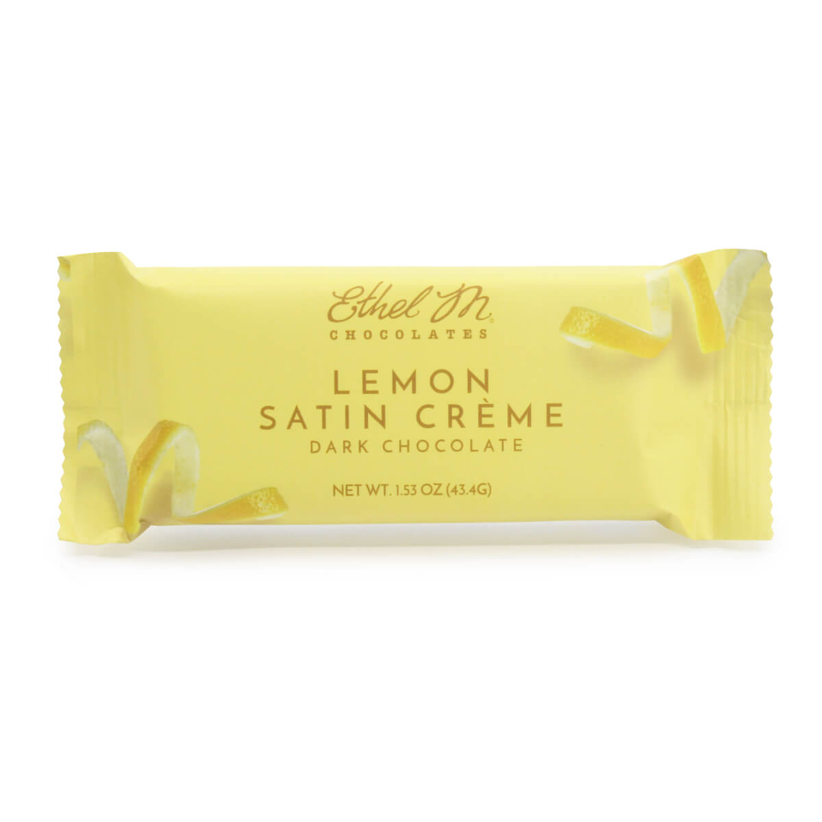Premium Dark Chocolate Lemon Satin Crème Gourmet Single Bars