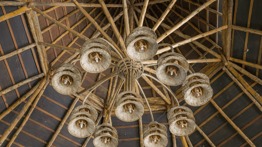 luminaire bambou rotin