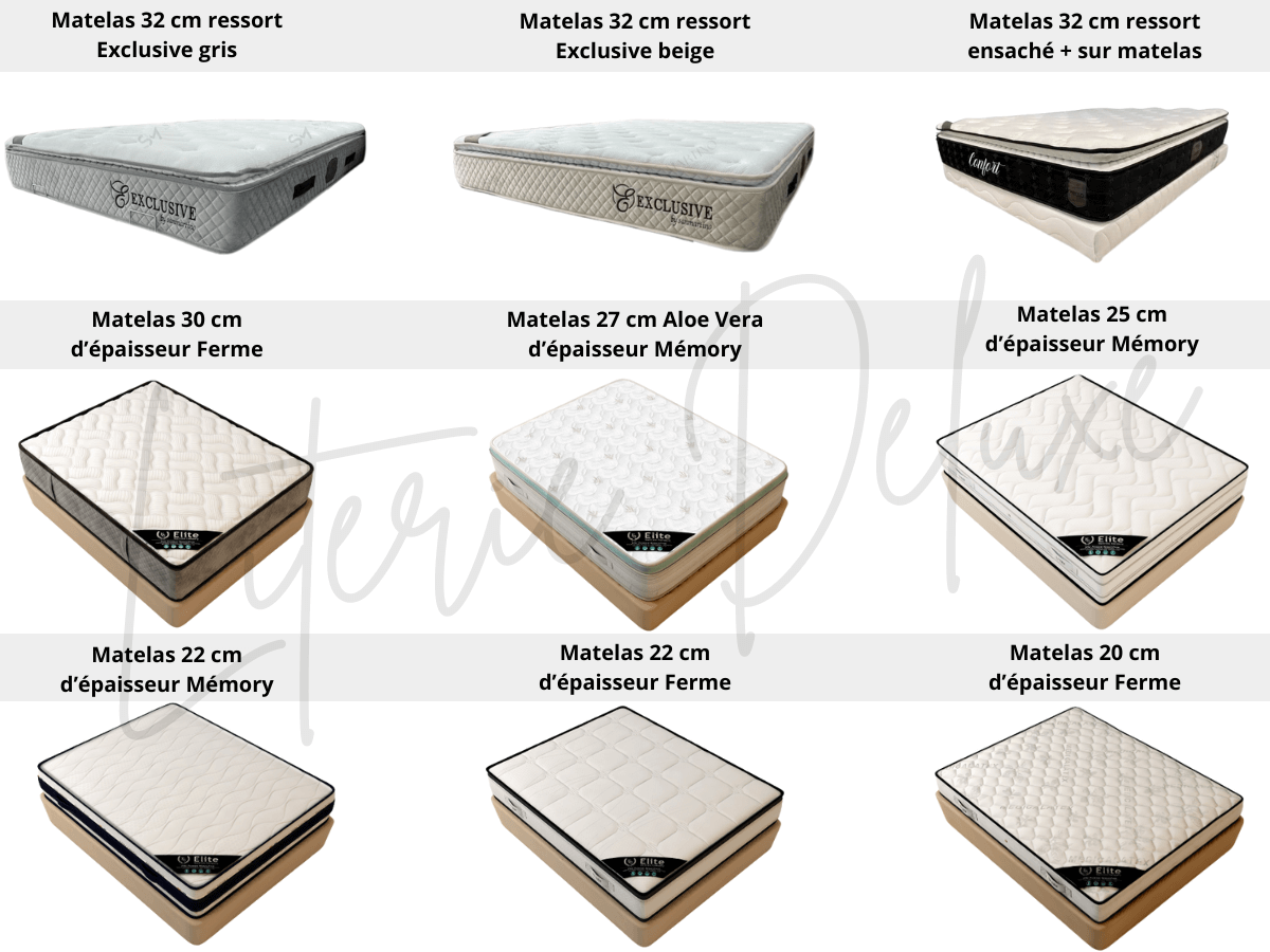 Matelas Élite Mousse De Haute Qualité : 140x190 – 160x200 – 180x200 -  Épaisseur 20 cm