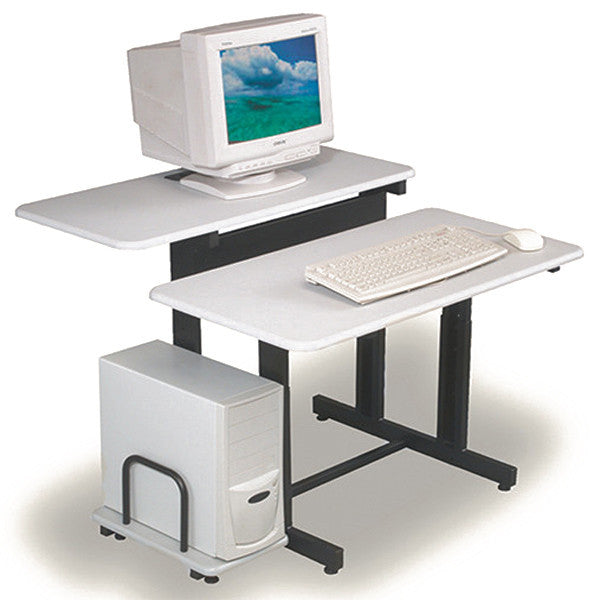 Split Level Height Adjustable Computer Desk