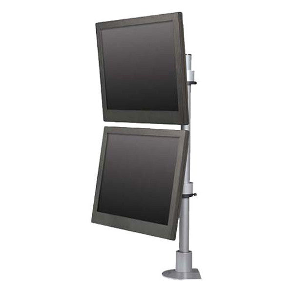 Dual Vertical 2 Monitor Stand For Desk Mount Or Wall Mount 28 H