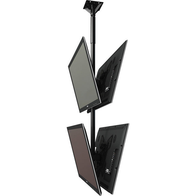 Dual Back To Back Screen Ceiling Mounted Monitor System With