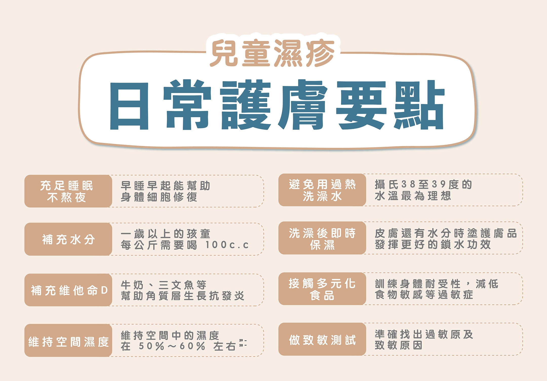 日常生活中預防與改善兒童濕疹的8個方式