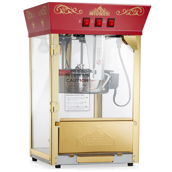 Olde Midway Retro-Style Popcorn Machine with 2.5-Ounce Kettle