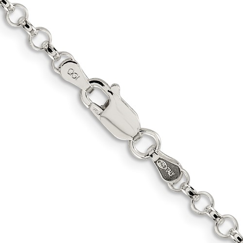Sterling Silver Rolo Chain 16 3.0mm – Kimberly's Diamond Corner