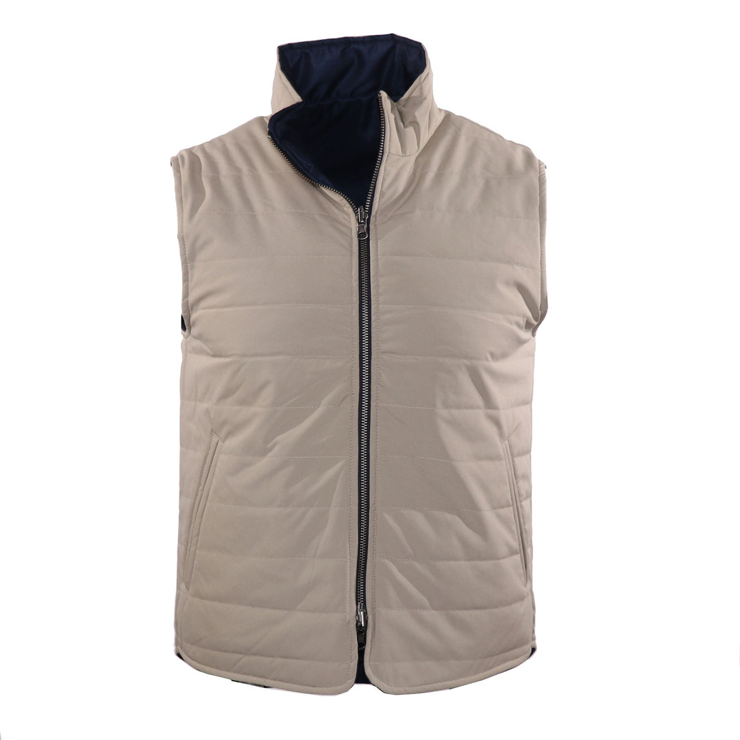 Flannel & Microfiber Reversible Vest in Olive/Navy – Hampton's